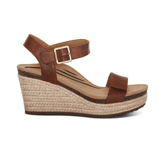 Sydney Espadrille Wedge - Walnut