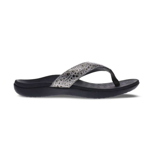 Sonoma Reptile Toe Post Sandal - Steel Reptile