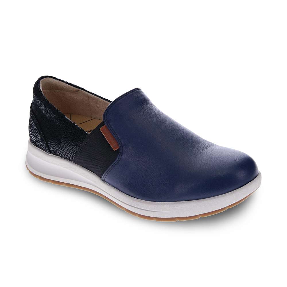 Panama Slip On Sneaker - Blue French/Black Lizard