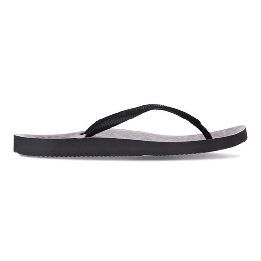 Venice Print Women's Toe Post Sandal - Black Leopard
