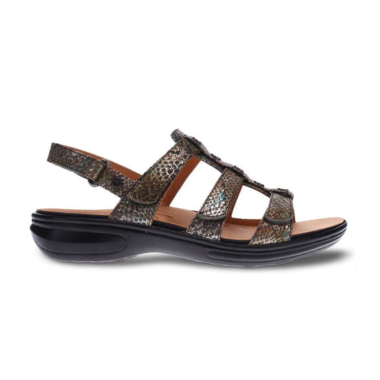 Toledo Back Strap Sandal - Peacock Python