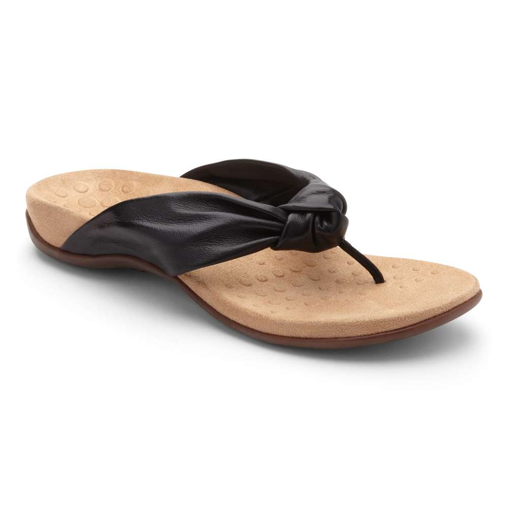 Pippa Toe Post Sandal - Black
