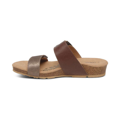 Daisy Slide Sandal - Brown