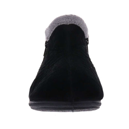 Dahlia Quilt Slipper - Black