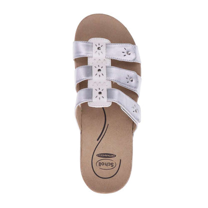 Andrea Slide Sandal - White Metallic