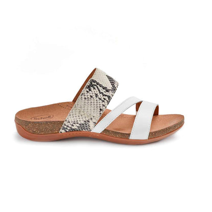 Avery Slide Sandal - White Snake