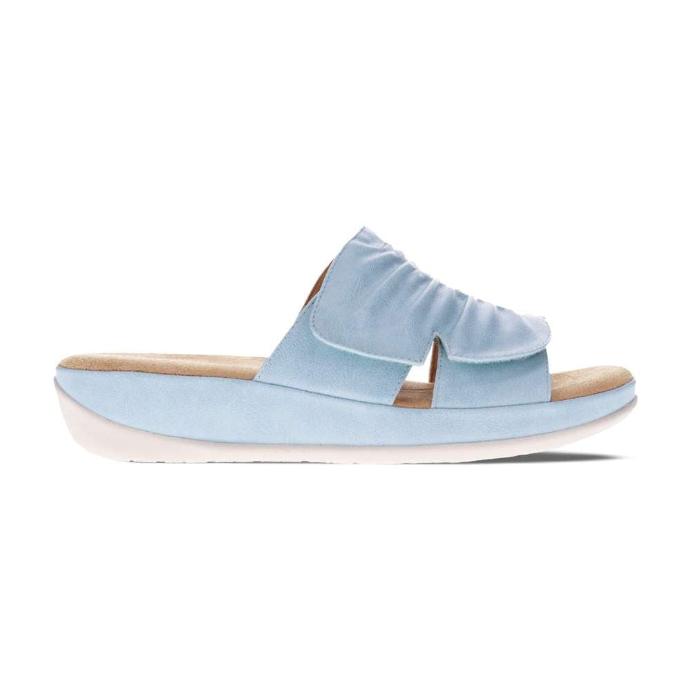 Cora Slide Sandal - Light Blue