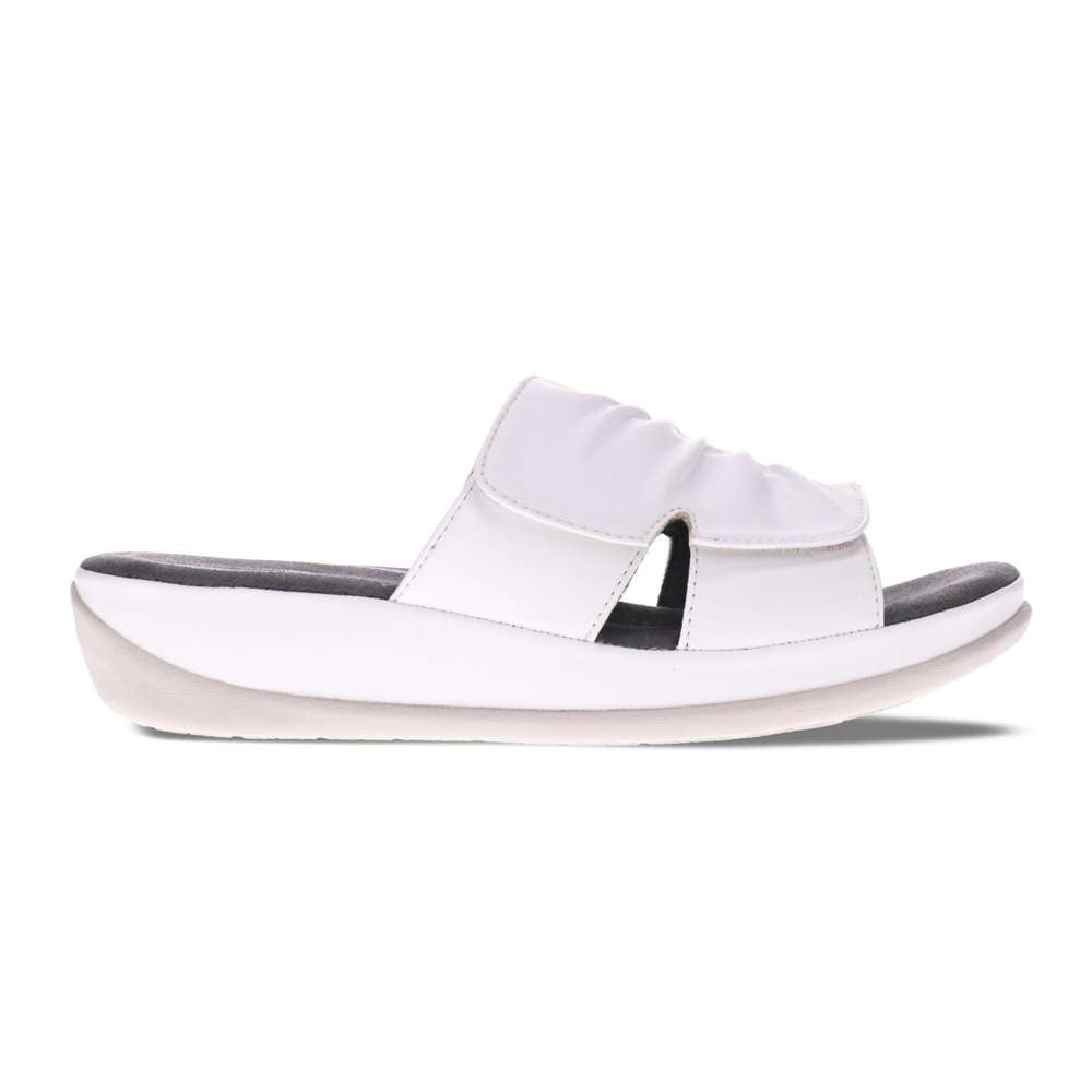 Cora Slide Sandal - White