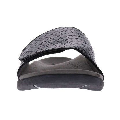 Samos Weave Slide Sandal - Black