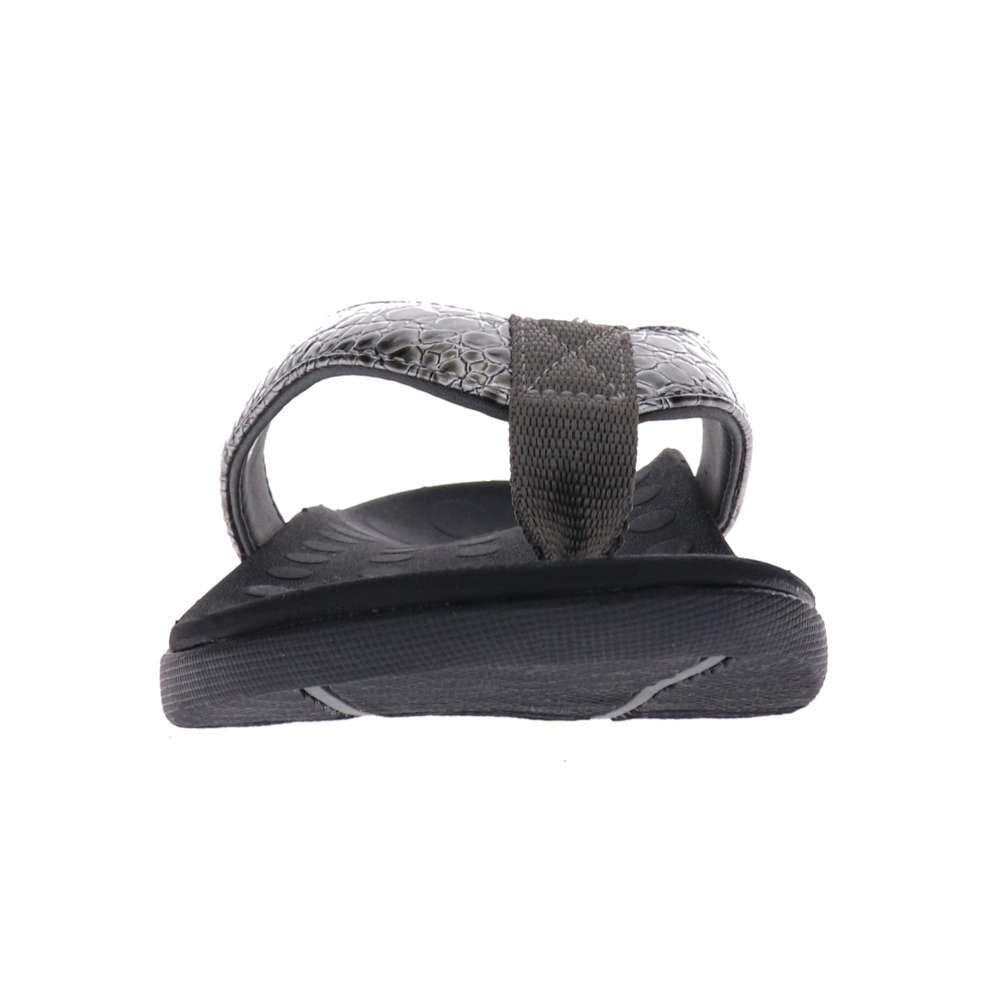 Sonoma Reptile Toe Post Sandal - Steel Reptile