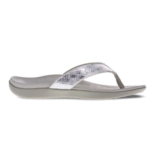 Sonoma Weave Toe Post Sandal - White/Silver Weave