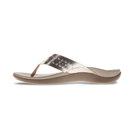 Spangle Toe Post Sandal - Soft Gold