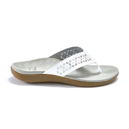 Spangle Toe Post Sandal - White