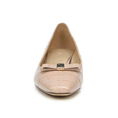 Flavia Block Heel - Barely Nude Croc