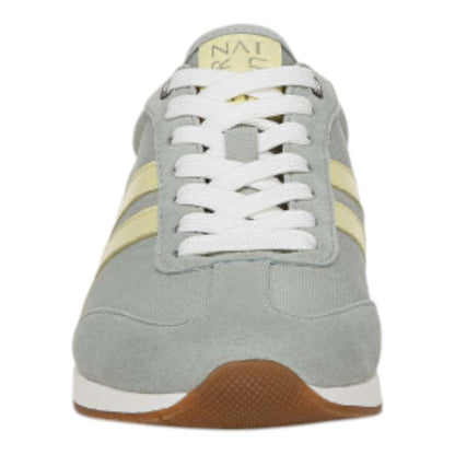 Lorena Lace Up Sneaker - Pistachio Fabric & Suede