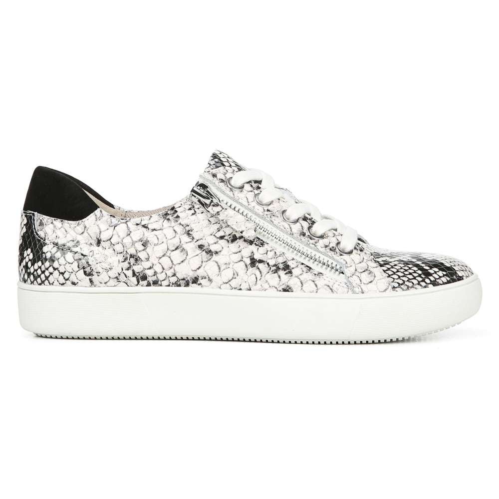 Macayla Casual Sneaker - Black/White Snake