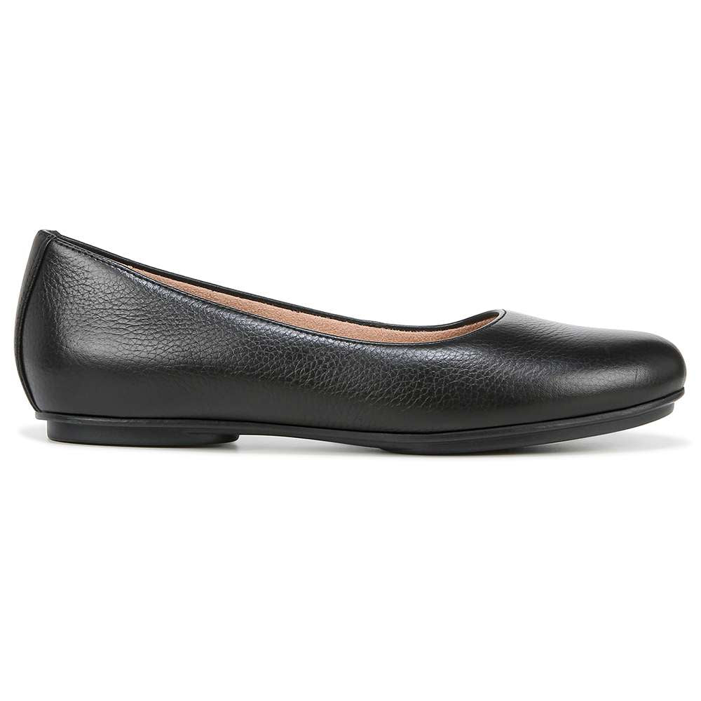 Maxwell Flat - Black Tumbled Leather