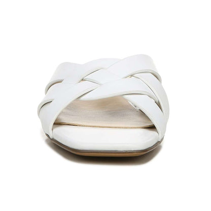 Ashford Slide Sandal - White Leather