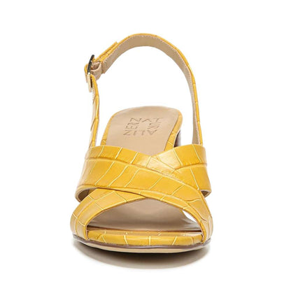 Azalea Block Heel - Yellow Crocco