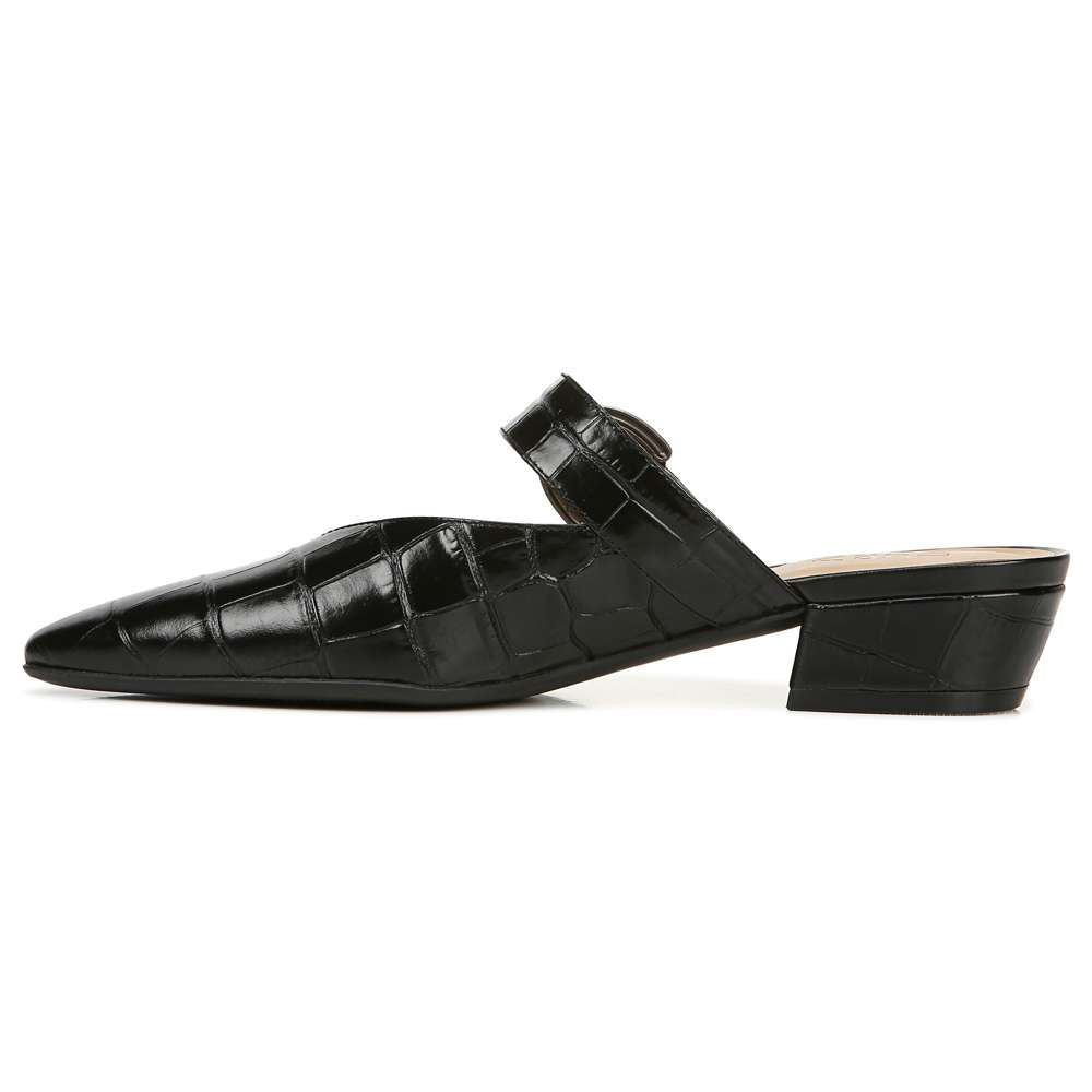 Bess Mule - Black Croc