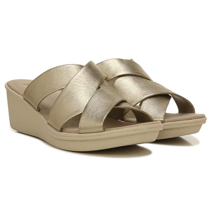 Rowena Wedge Sandal - Warm Silver