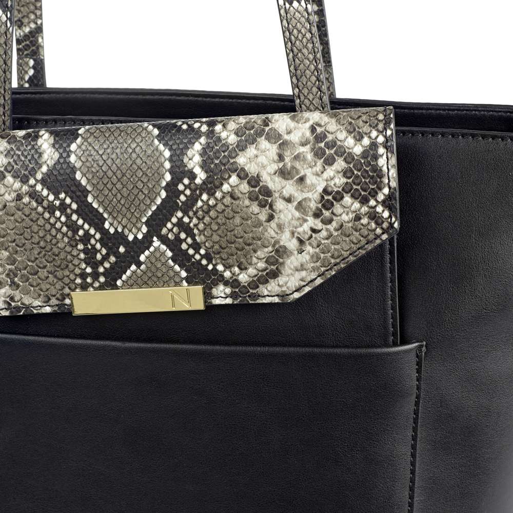 Dylana Tote Bag - Black Snake