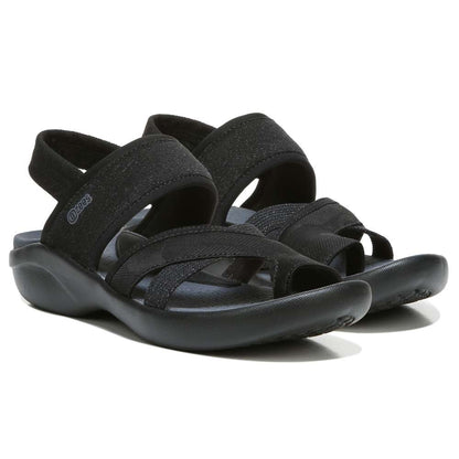 Call Me Sandal - Black Fabric