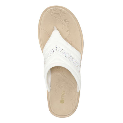 Dazzle Me Wedge Sandal - White