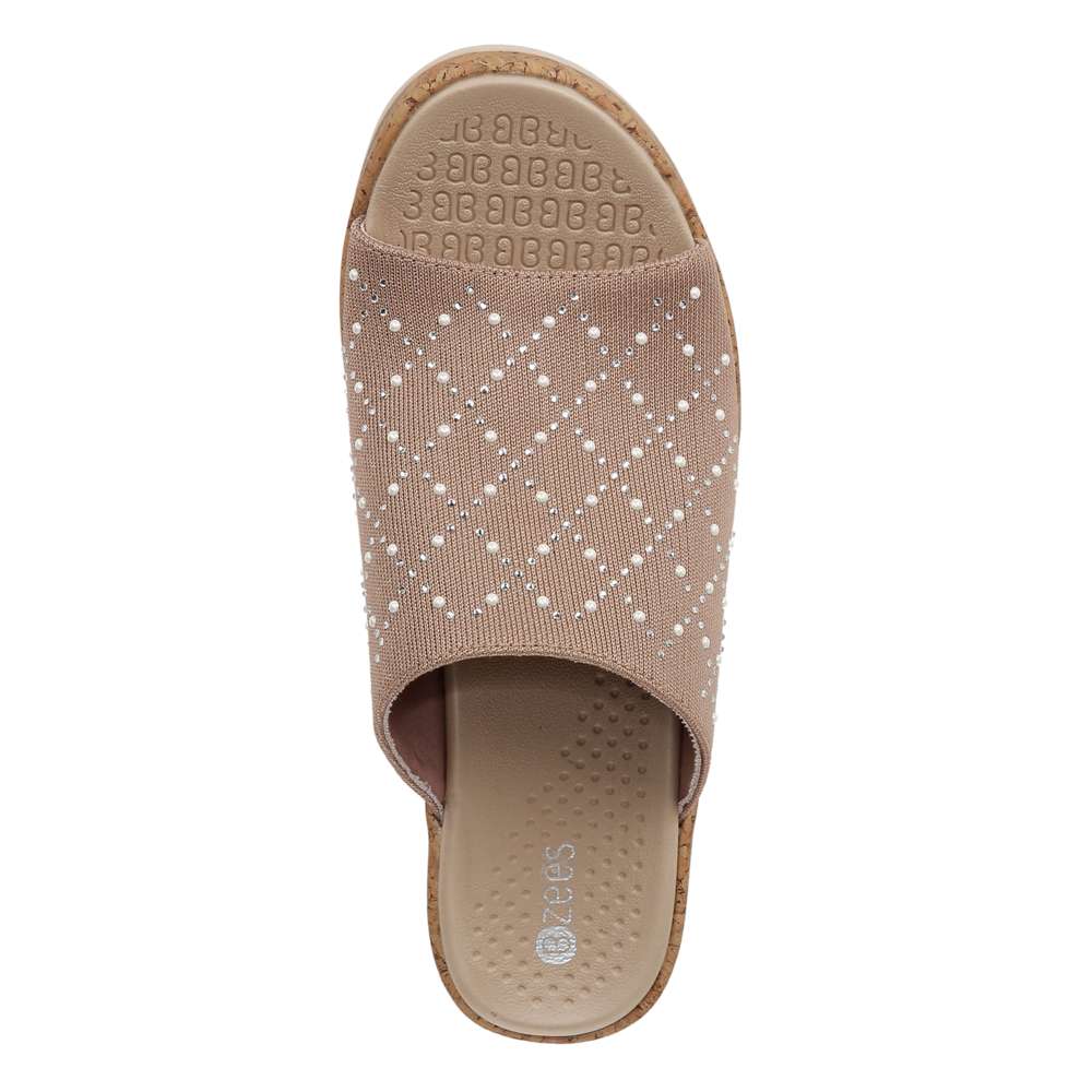 Royal Wedge Sandal - Biscotti