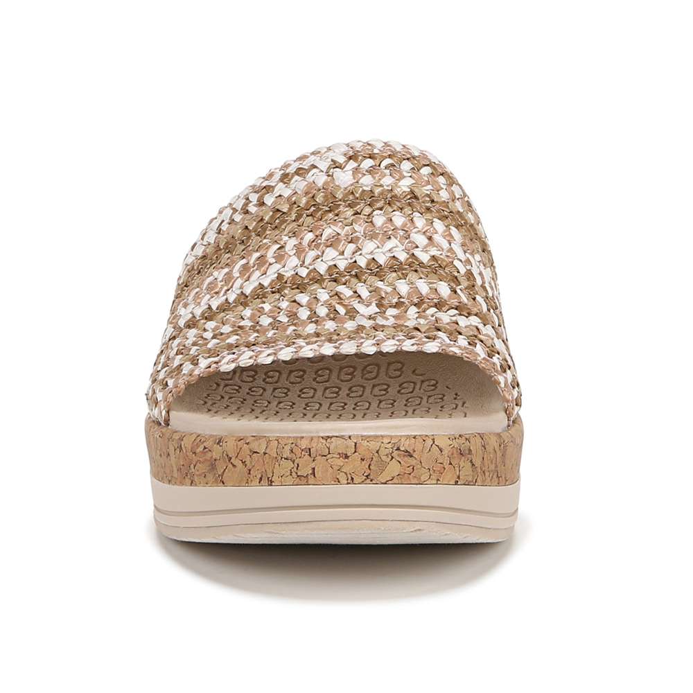 Runaway Slide Wedge Sandal - Beige Multi