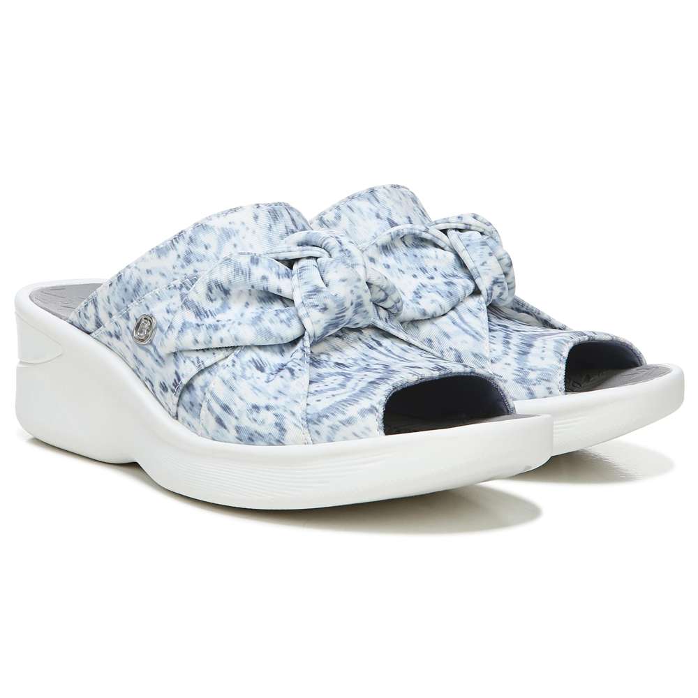 Smile Wedge - Blue Ikat