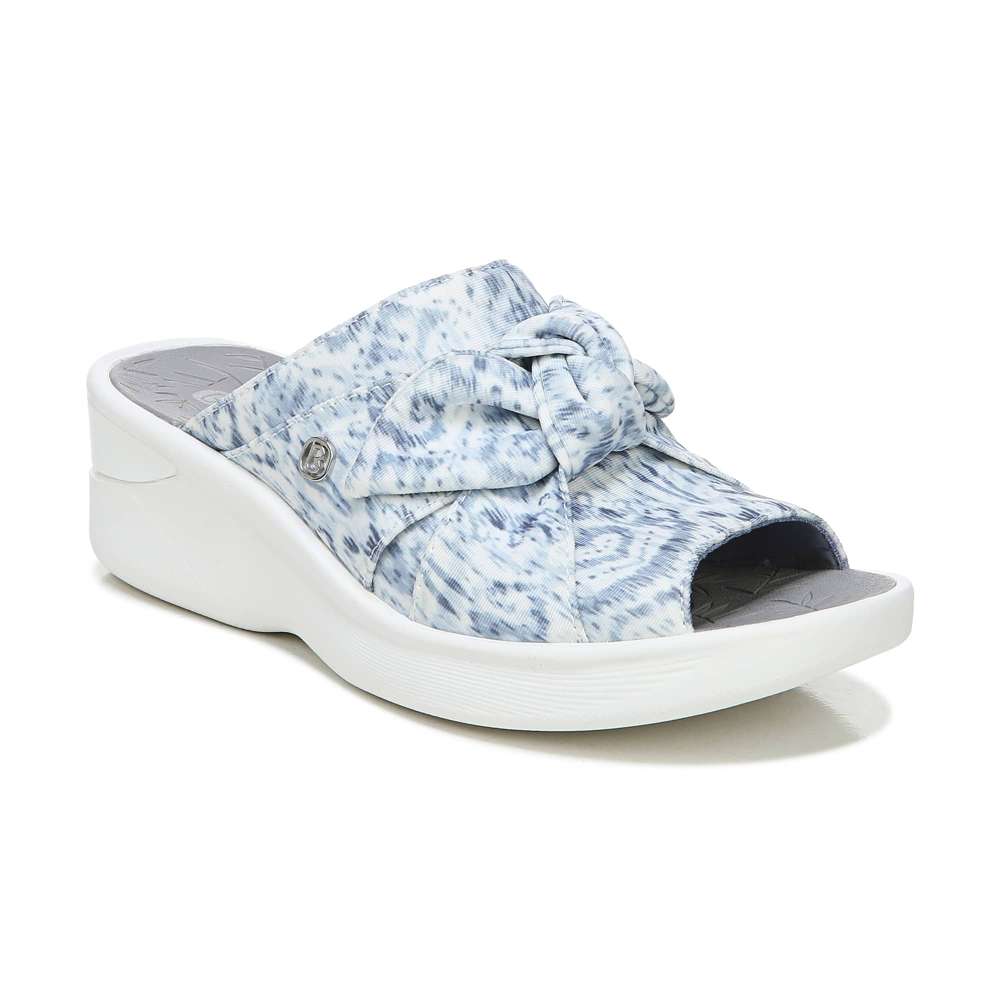 Smile Wedge - Blue Ikat