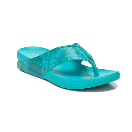 Villa Print Flip Flop Sandal - Teal