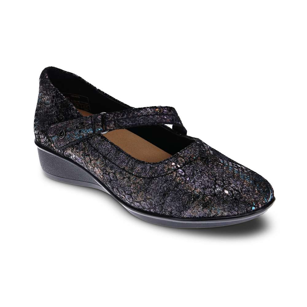 Bonn Mary-Jane - Black Metallic Python