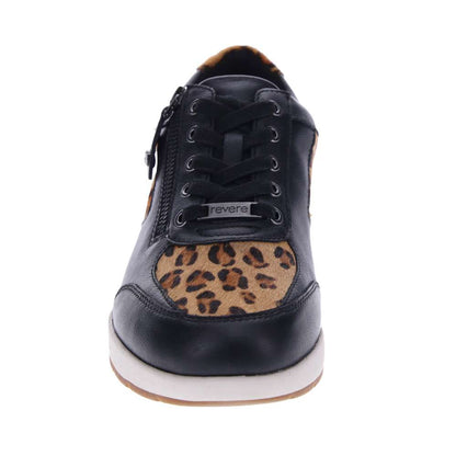 Boston Zip Sneaker - Black/Leopard