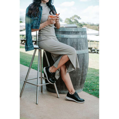 Boston Zip Sneaker - Black Perf