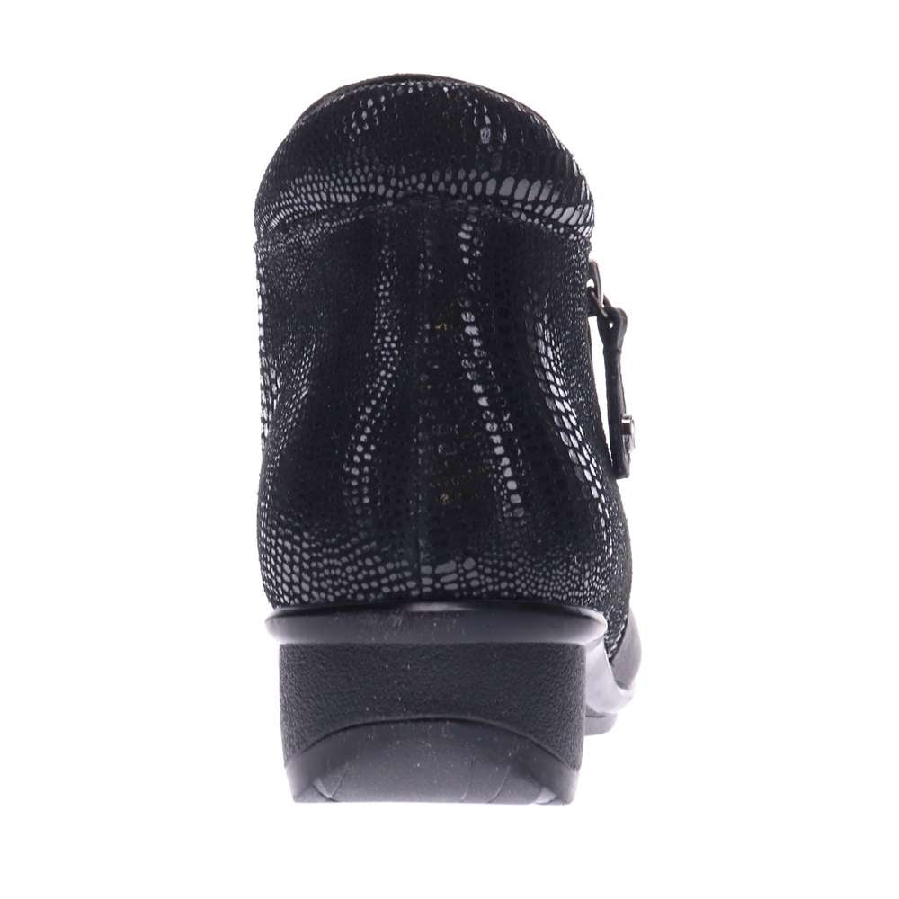 Damascus Wedged Boot - Onyx/Black Lizard