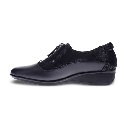 Tangier Zip Loafer - Black French/Lizard