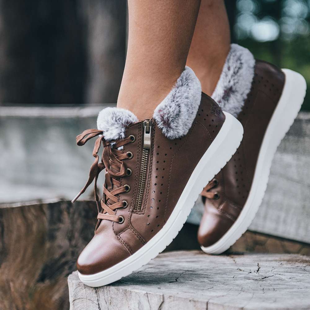 Bubbles Zip Bootie - Chocolate