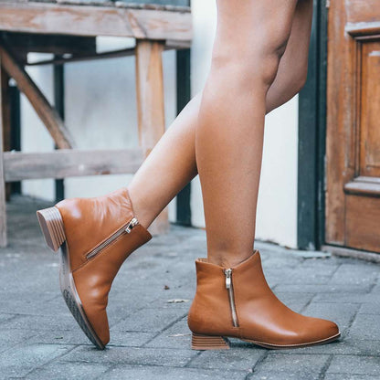 Felicity Ankle Boot - Dark Tan