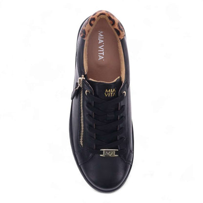 Luna Lace-Up Sneaker - Black Leopard
