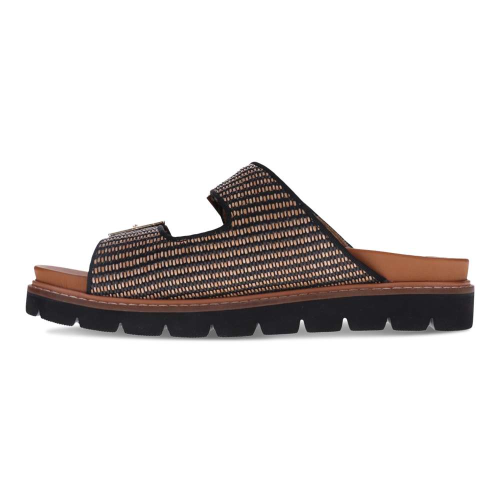 Daisy Slide - Black Raffia