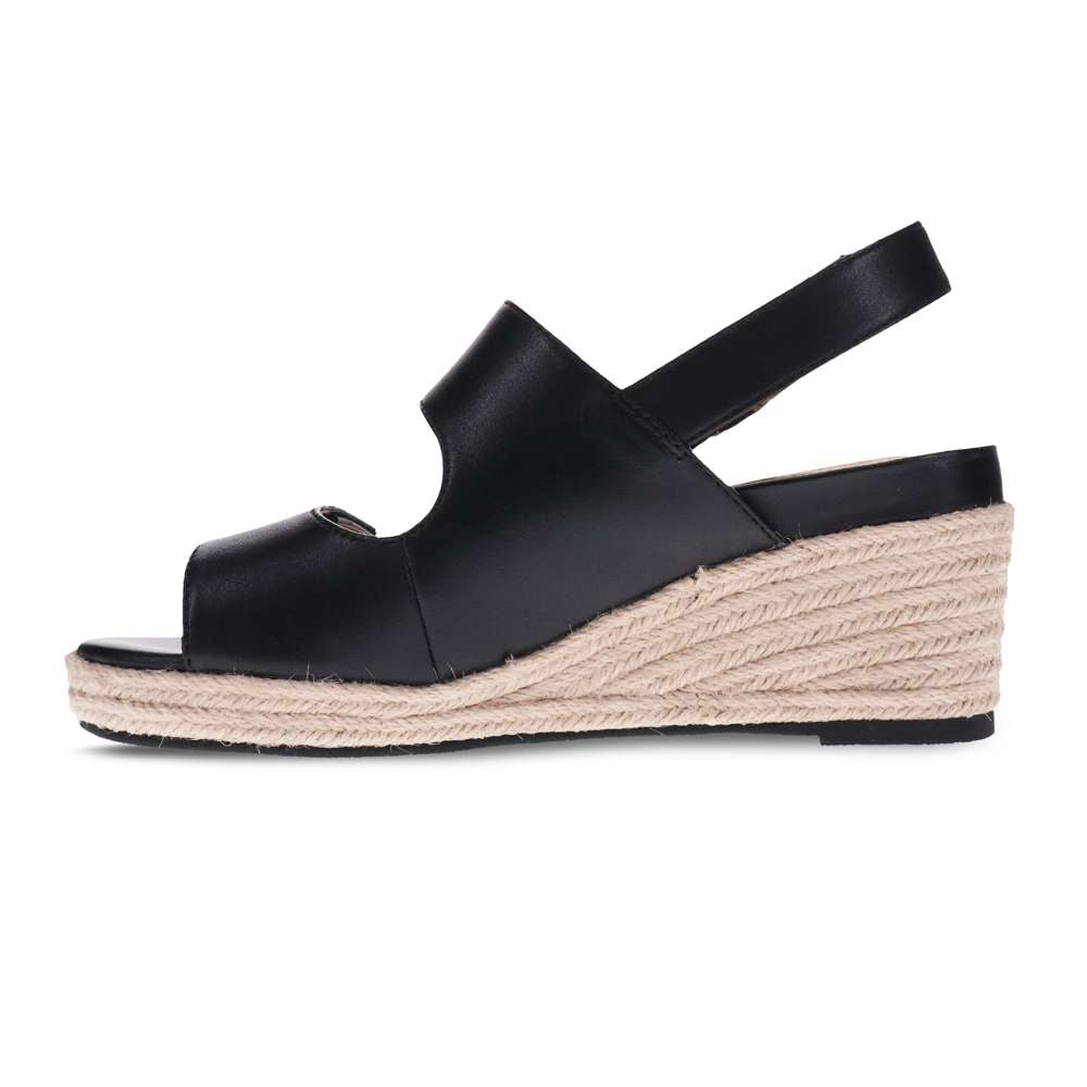 Deanne Wedge Sandal - Black