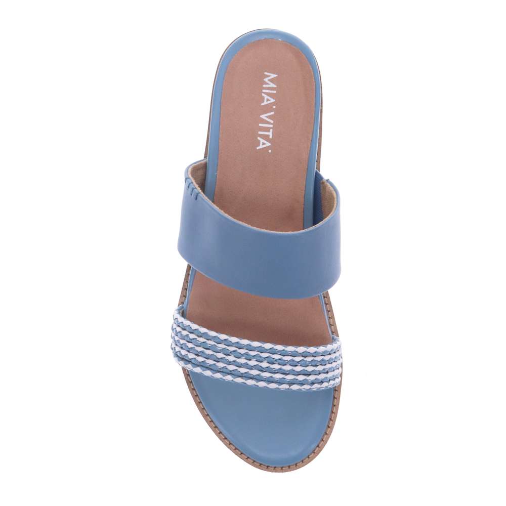 Orla Slide Sandal - Pale Blue
