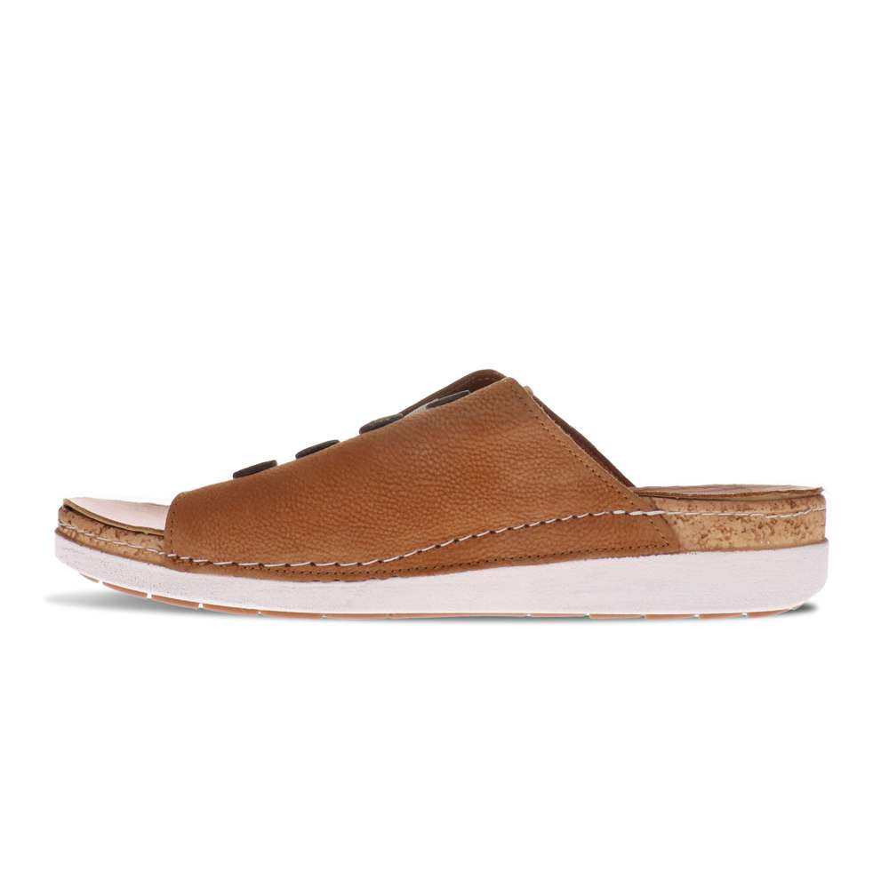 Antalya Slide Sandal - Caramel