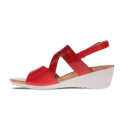 Grenada Wedge - Red French/Croc