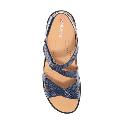 Zanzibar Adjustable Sandal - Navy Snake