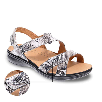 Zanzibar Adjustable Sandal - Natural Snake