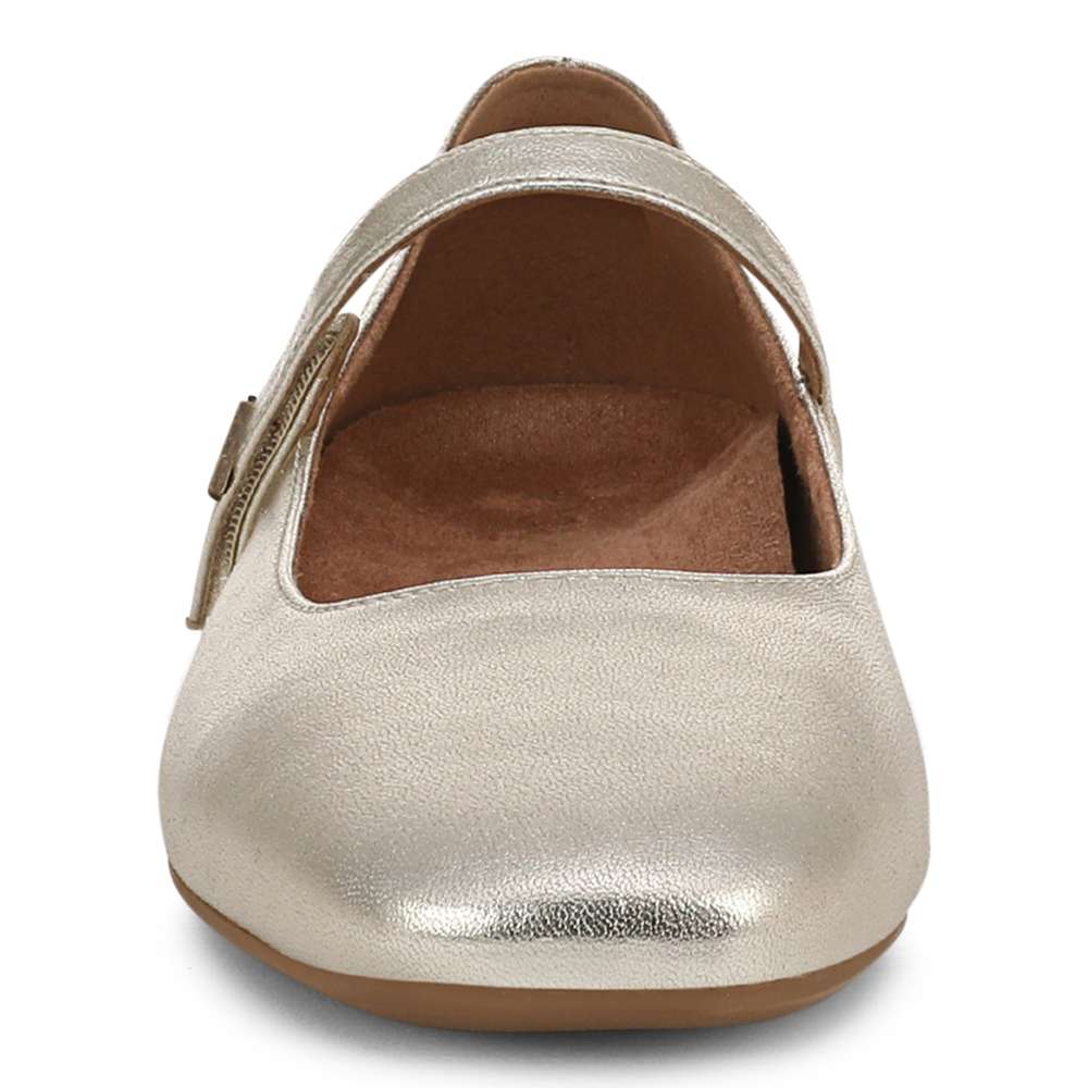 Alameda Mary Jane Flat - Gold