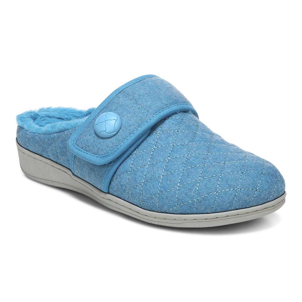 Carlin Mule Slipper - Horizon Blue